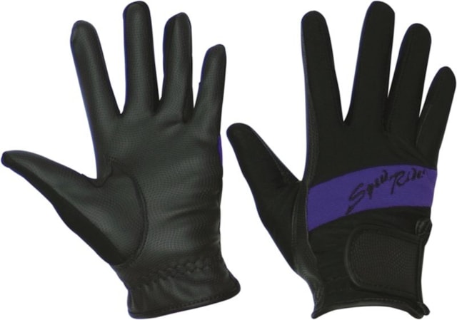 Rukavice jezdecké Speed Rider: černé/šedé, Velikost XS