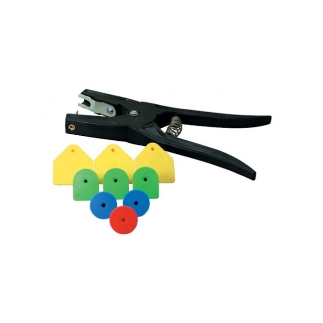 Známky ušní Merko M9, pro prasnice, nepopsané, modrá