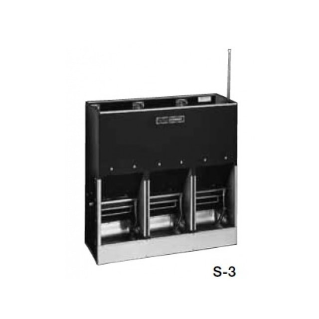 Automatické krmítko, samokrmítko pro prasata se zvlhčováním SLOP FEEDER S, 180 l / 126 kg pro 45 prasat / Počet koryt 3