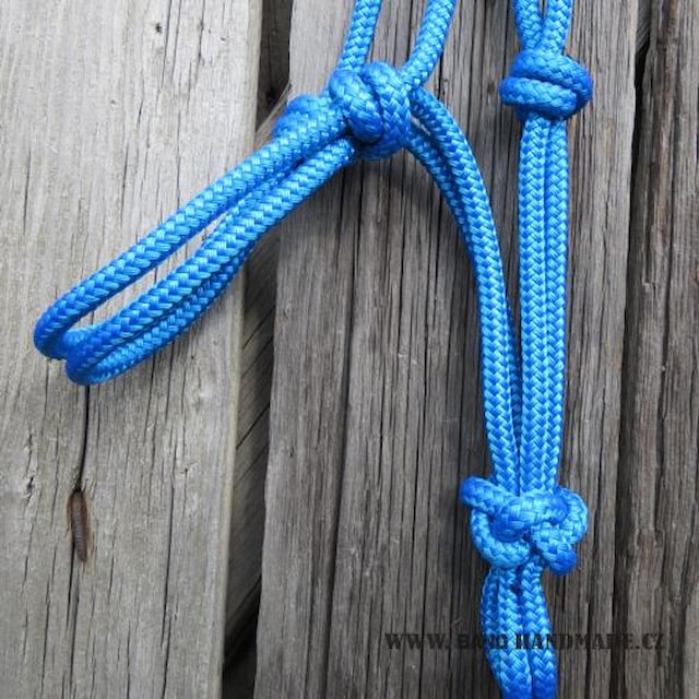 Ohlávka provazová Full světlá modrá