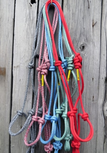 Ohlávka provazová silná, černá-šedá, Velikost zelená-černá 2