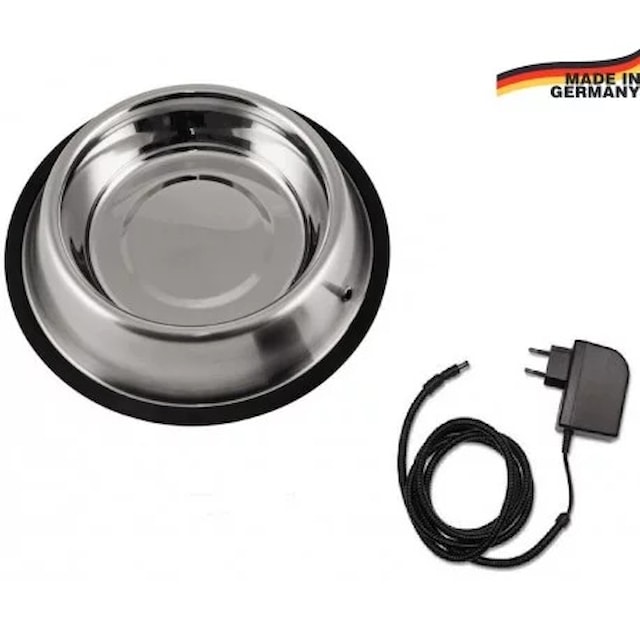 Miska (vyhřívaná, nerezová) pro psy a kočky (1,8 l) -  12 V/15 W