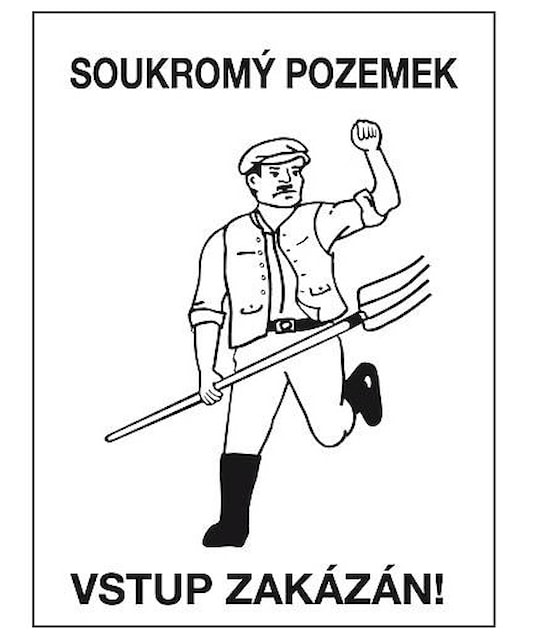 Tabulka výstražná - "SOUKROMÝ POZEMEK"