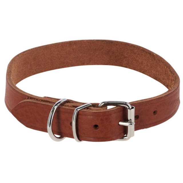 Obojek pro psa Tuscany, kožený obojek, 30 mm, 42 - 50 cm, hnědá