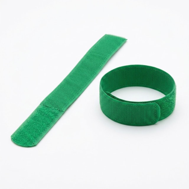 Páska na nohy 40mm, suchý zip, 10 ks, zelená