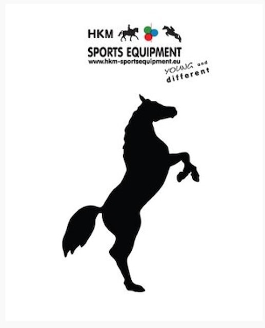 Samolepka na auto HKM vzepjatý kůň černá