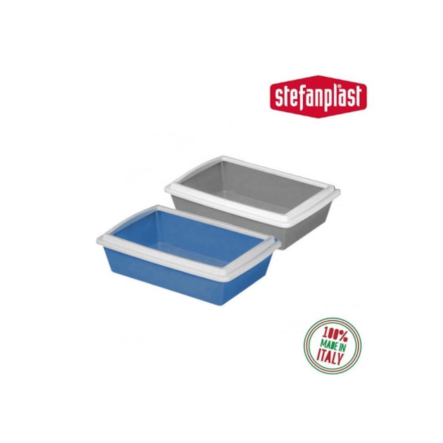 Toaleta pro kočky TRAY 2 - kočičí WC s okrajem, 50x35x12cm, kamenně šedá