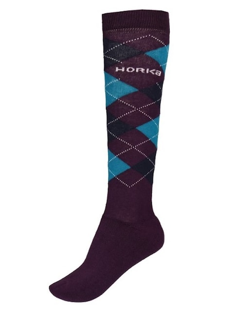Podkolenky Horka karo fialové 35-38