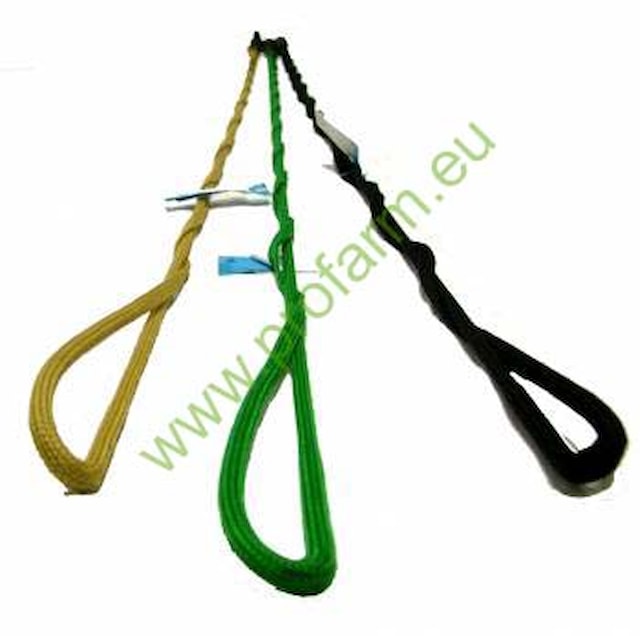 Bič lonžovací nedělený, modrá, Barva černá-žlutá