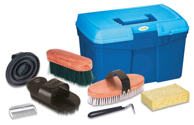 Box plastový 7-dílný s čištěním modrý KERBL
