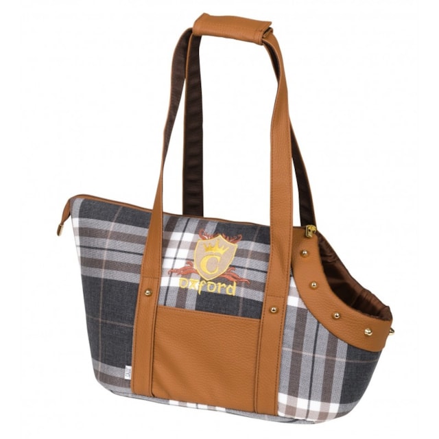 CAZO Taška cestovní pro psy Oxford, károvaná, 30 x 40 x 24 cm