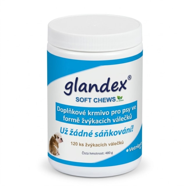 Glandex Soft Chews doplněk stravy pro psy, 120 ks