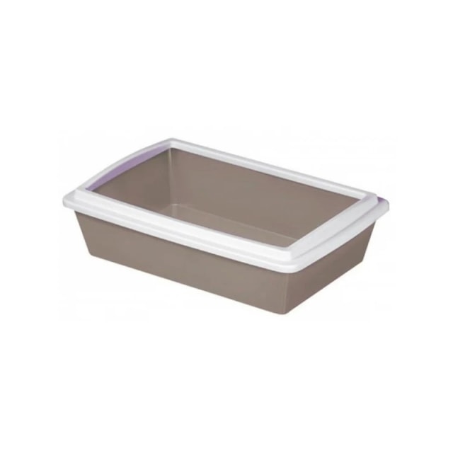 Toaleta pro kočky TRAY 2 - kočičí WC s okrajem, 50x35x12cm, pudrově hnědá