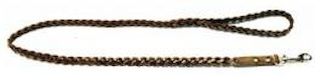 Vodítko na psa pletené kožené černé