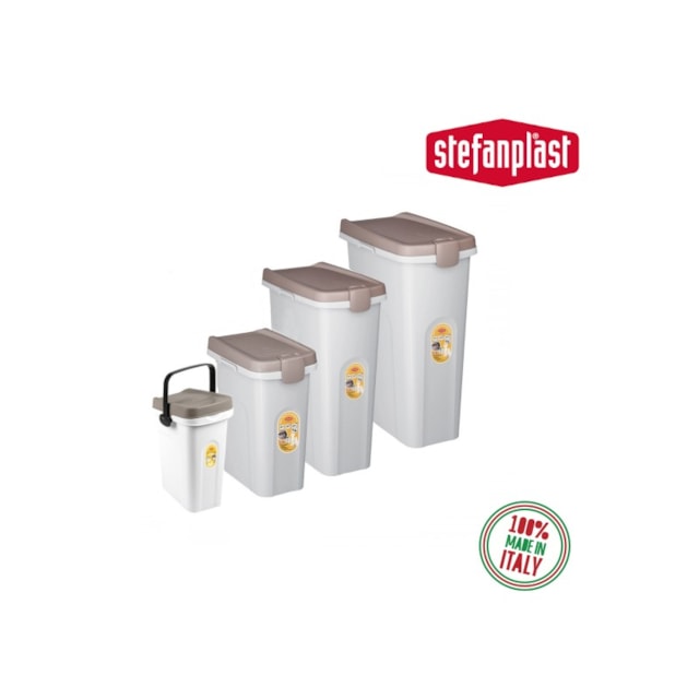 Kontejner na krmivo Fusto, bílá/popelavě hnědá / 15 l