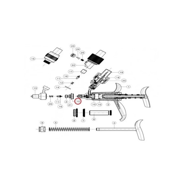 Náhradní díly pro FERRO-MATIC M91 - O-kroužek, těsnění (č. 10) přední části válce