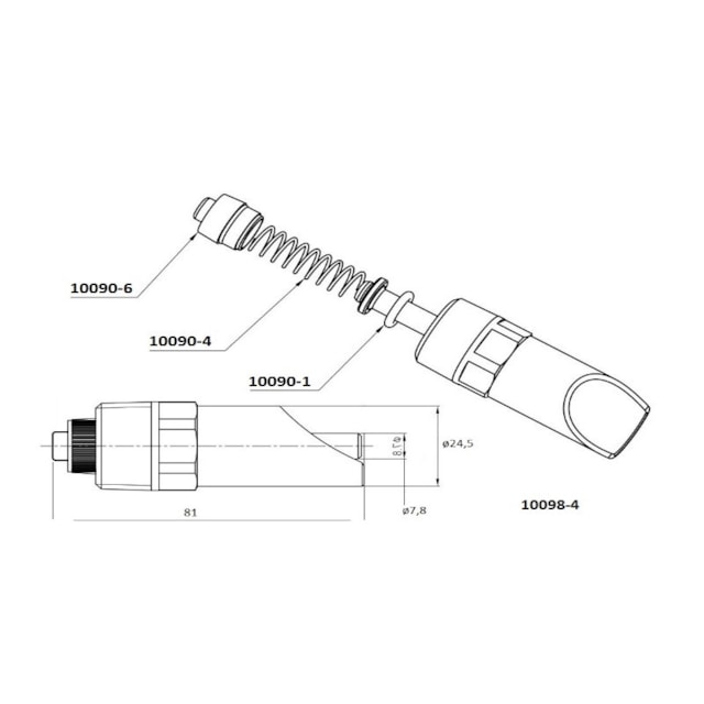 Pružinka k napáječce kolíkové Mono, 1/2", nerez, pro prasata