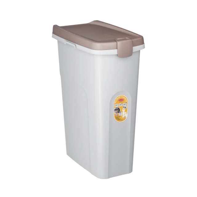 Kontejner na krmivo Fusto, bílá/popelavě hnědá / 40 l
