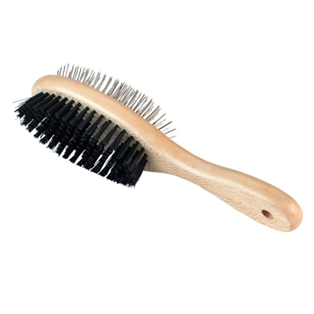 Kartáč pro psy dřevěný, oboustranný