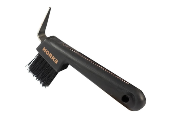 Háček na kopyta s kartáčkem Horka Diamond černý
