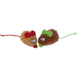 Hračka pro kočky Myši, s catnipem, hnědá/béžová