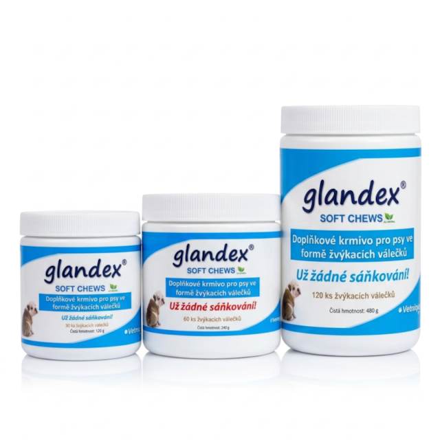 Glandex Soft Chews doplněk stravy pro psy, 30 ks
