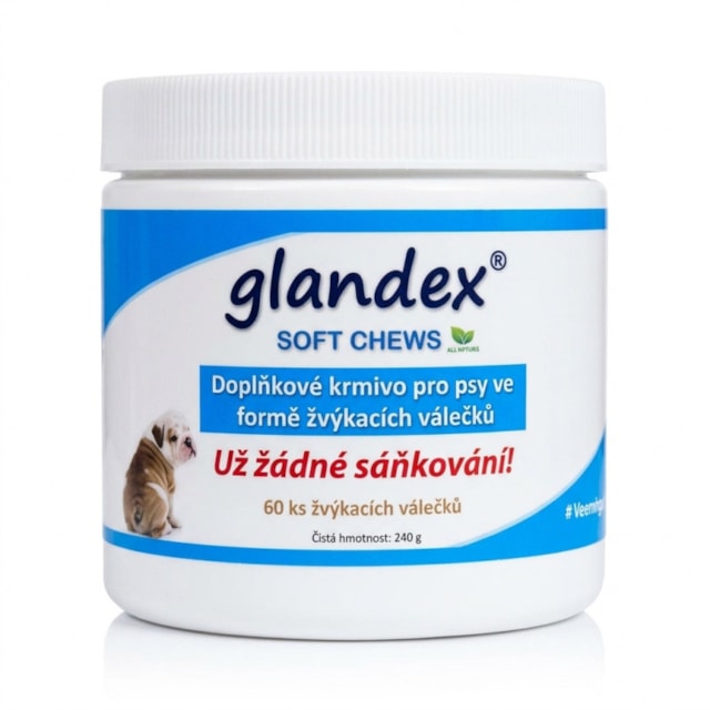 Glandex Soft Chews doplněk stravy pro psy, 60 ks