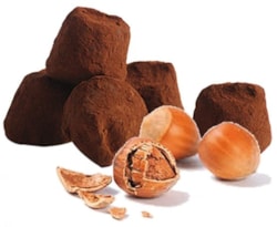 Kakaové lanýže s lískovými ořechy 100g