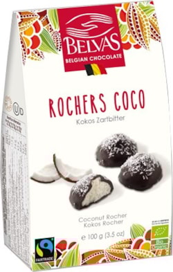 BE BIO Pralinky z hořké čokolády s čerstvým kokosem 100g