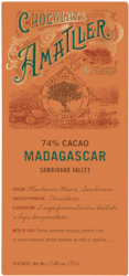 Madagascar 74 % - hořká čokoláda 70g