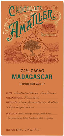 Madagascar 74 % - hořká čokoláda 70g