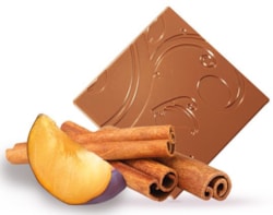 HE Mléčná čokoláda se švestkou a skořicí.