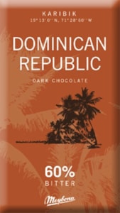 ME Dominikánská republika 60 % hořká čokoláda 40g