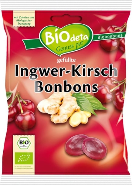 BO BIO bonbóny zázvor - višeň 75g