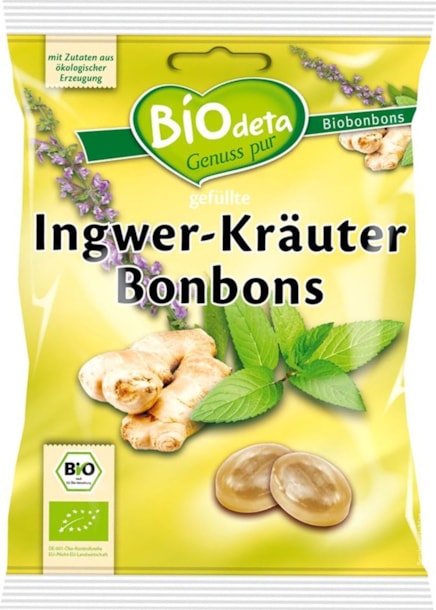 BO BIO bonbóny zázvor a byliny 75g