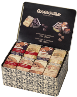 AM lístky z mléčné nebo hořké čokolády 30 g / plech