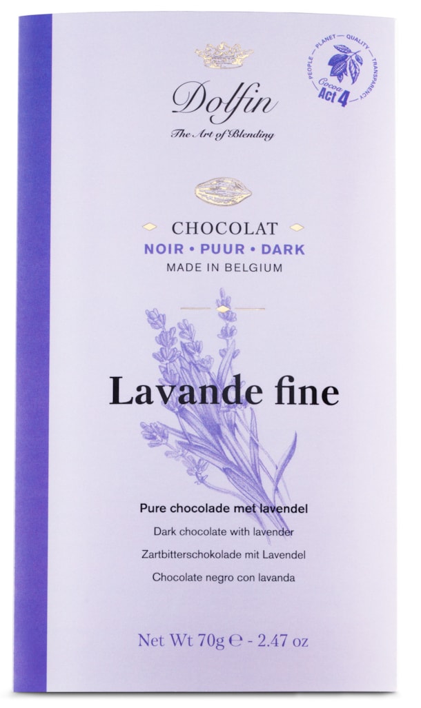 DO Hořká čokoláda s levandulí 70g.