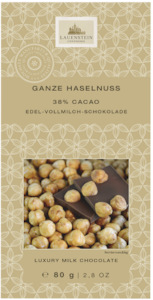 LN Mléčná čokoláda 38% s celými lískovými ořechy 80g
