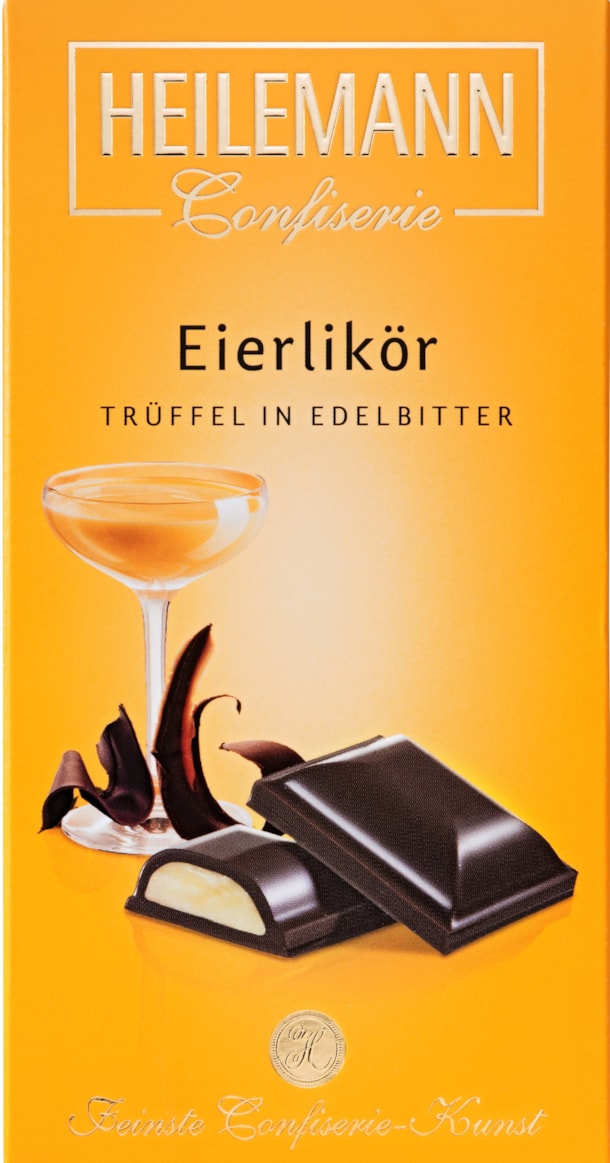 HE Hořká čokoláda s krémovou náplní s vaječným likérem 100g