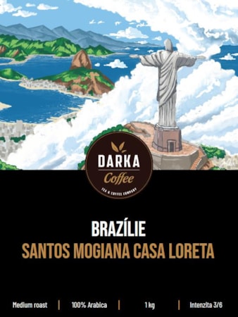 Brazílie Santos Mogiana Casa Loreta - zrnková káva
