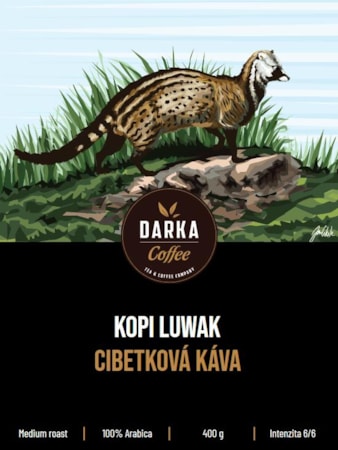 Kopi Luwak Exclusive  Cibetková zrnková káva 400 g