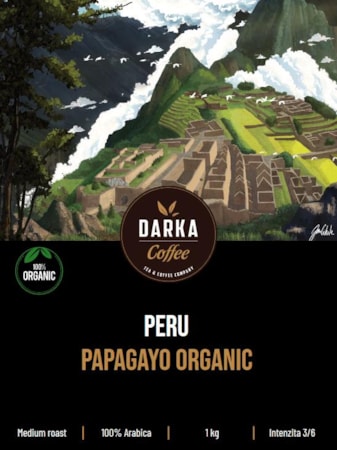 Káva Peru Papagayo Organic - zrnková káva 5 x 1 kg