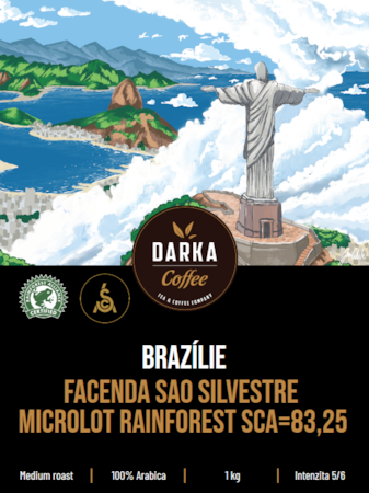 Brazílie Facenda Sao Silvestre Microlot Rainforest - zrnková káva  SCA 83,25