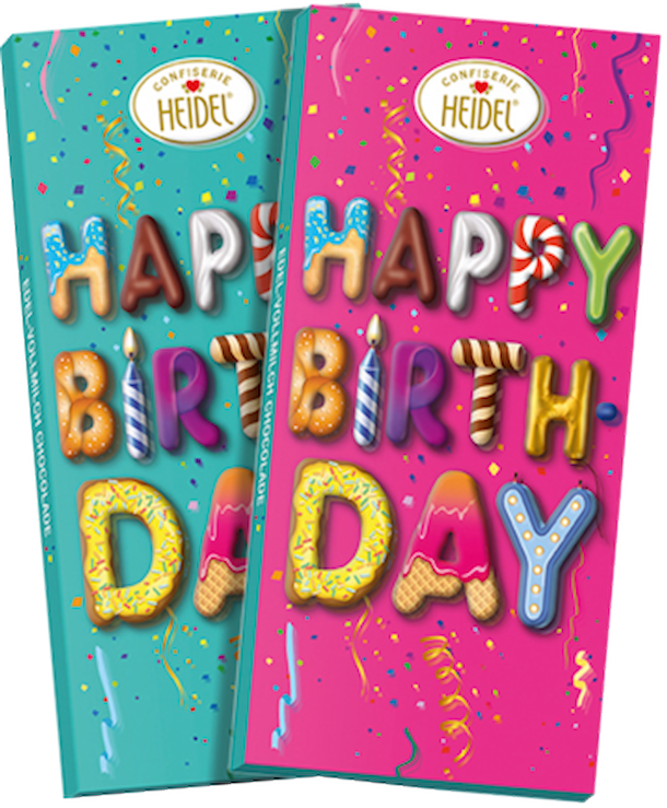 HD 3D Narozeniny - dárkové balení mléčné čokolády 100g