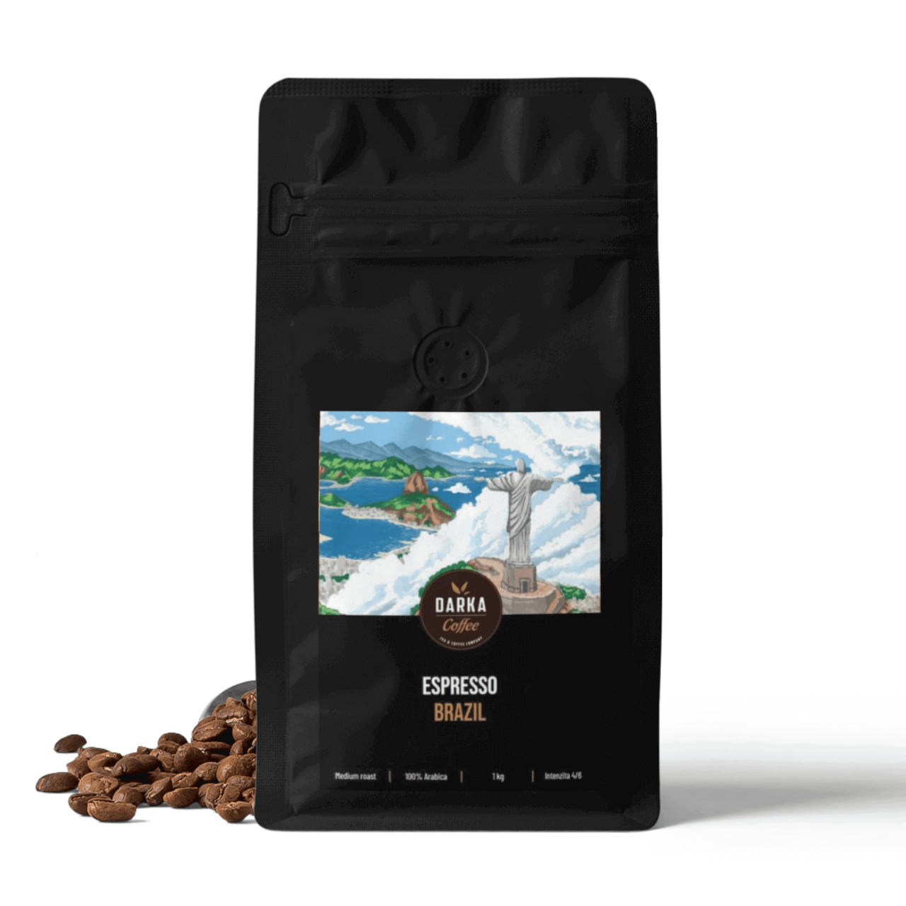 Espresso Brazil - zrnková káva, balení 400 g