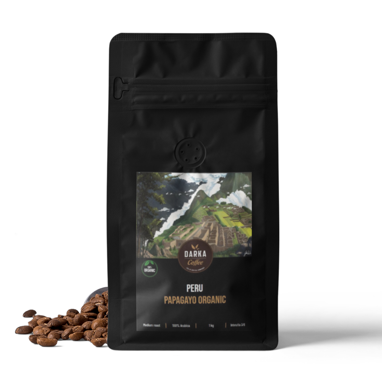 Peru Papagayo Organic - zrnková káva, balení 1 kg