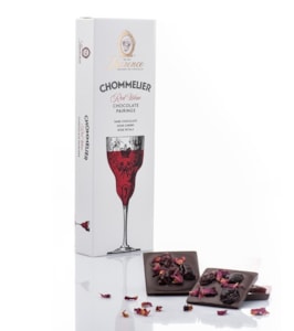 LE Chomelier - Hořká čokoláda s višněmi a okvětními lístky růží 100g