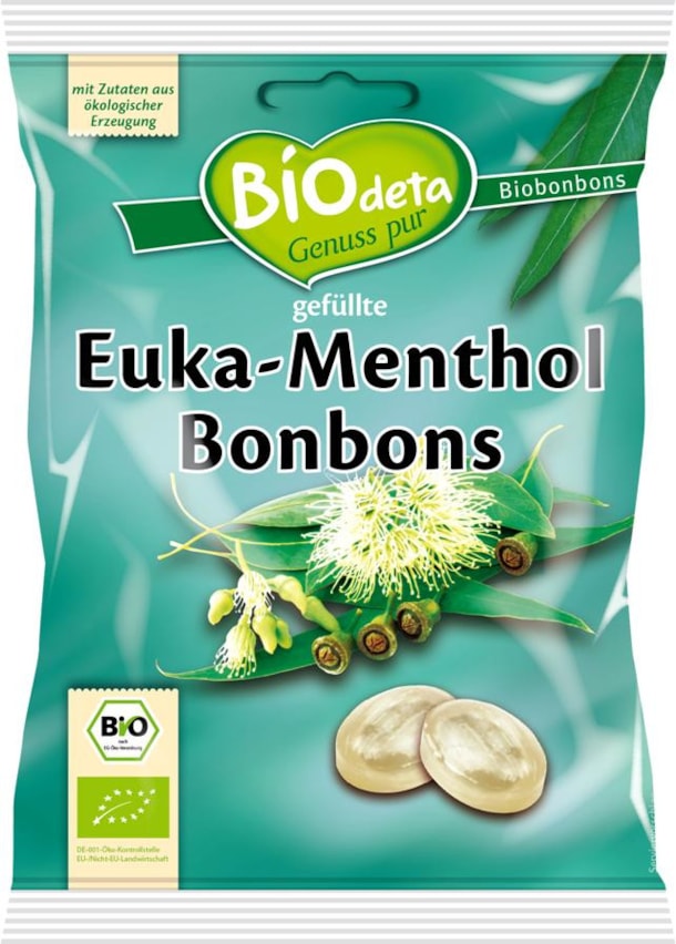BO BIO bonbóny eukalyptus - mentol 75g