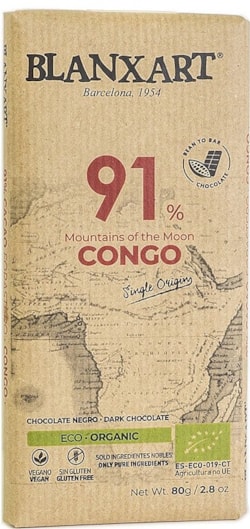 BX Congo BIO hořká 91% čokoláda 75g