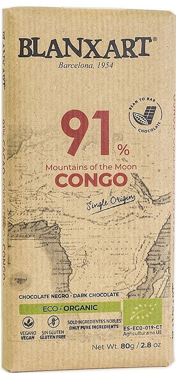 BX Congo BIO hořká 91% čokoláda 75g